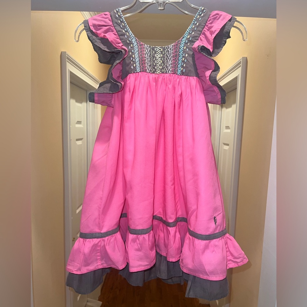 Well Dressed Wolf Dreamcatcher Pink Gypsy Flutter Dress Size 8